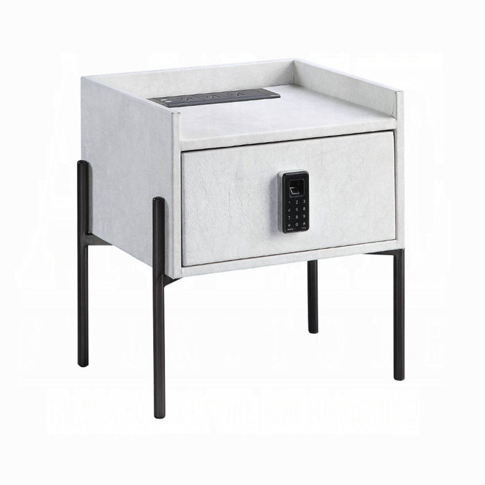 ACME Metis Nightstand W/USB & Electric Lock - Bed & Sofa Hub