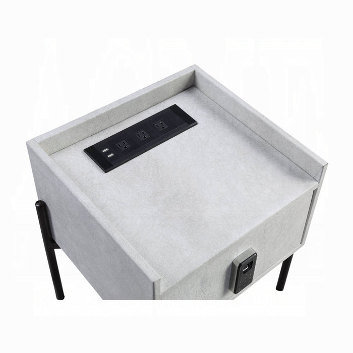 ACME Metis Nightstand W/USB & Electric Lock - Bed & Sofa Hub