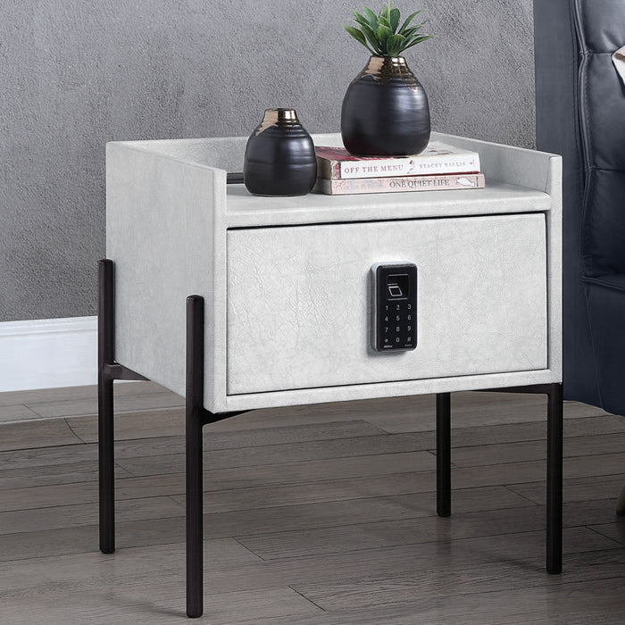 ACME Metis Nightstand W/USB & Electric Lock - Bed & Sofa Hub