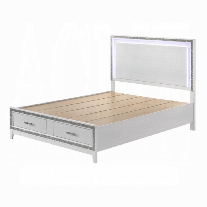 ACME Haiden Queen Bed W/Led & Storage - Bed & Sofa Hub