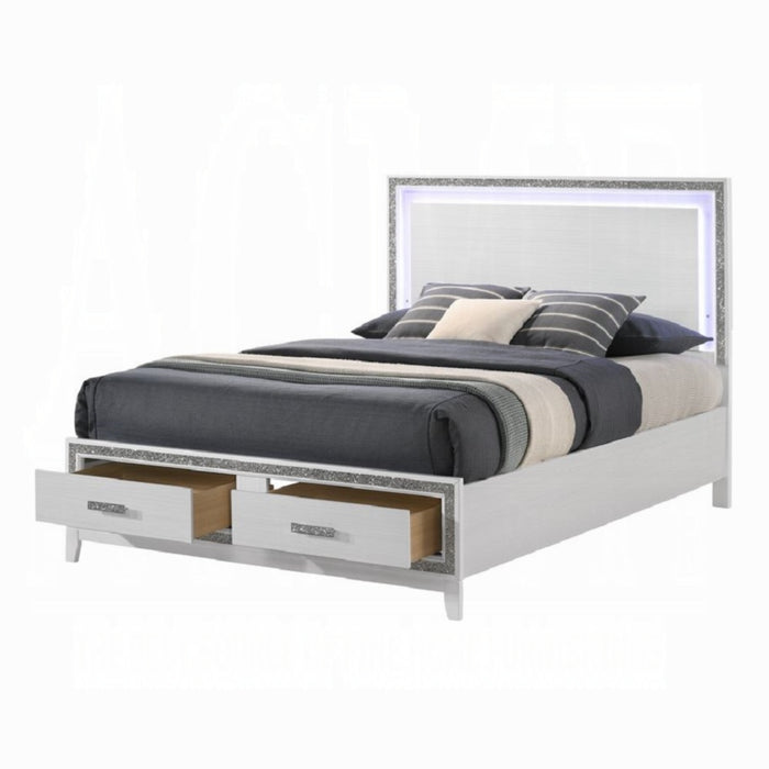 ACME Haiden Queen Bed W/Led & Storage - Bed & Sofa Hub