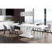 Maxima House Modern Glossy Dining Table Bella with 2 Self-Starting Leaves - Bed & Sofa Hub