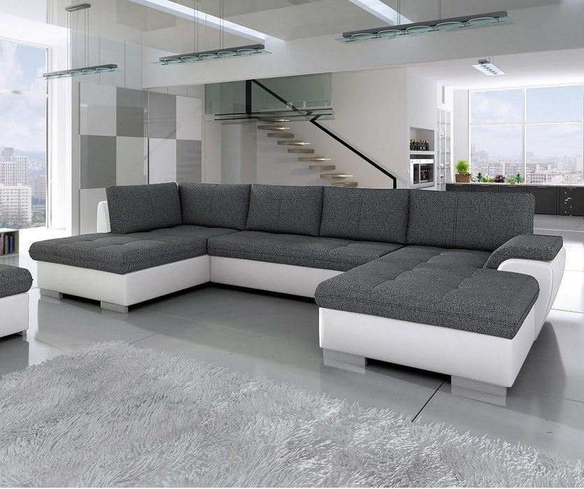 Maxima House Sectional TOKIO Maxi with FULL XL Sleeper and bedding storage WN0059 - Bed & Sofa Hub
