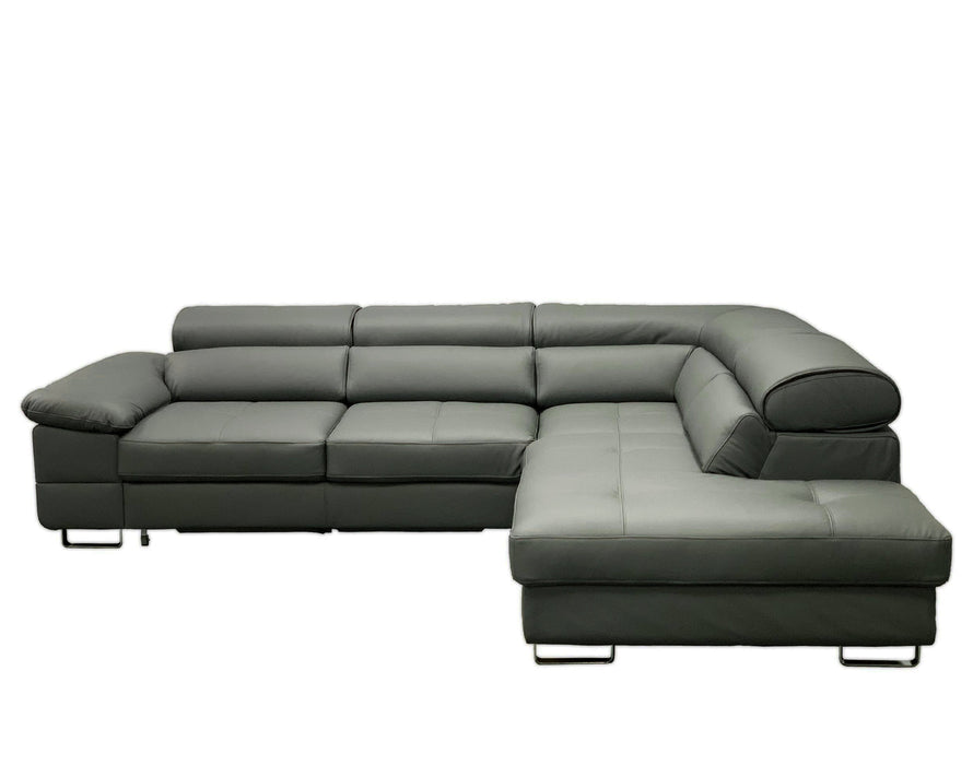 Maxima House COSTA Leather Sectional Sleeper Sofa, Right Corner BEN023 - Bed & Sofa Hub