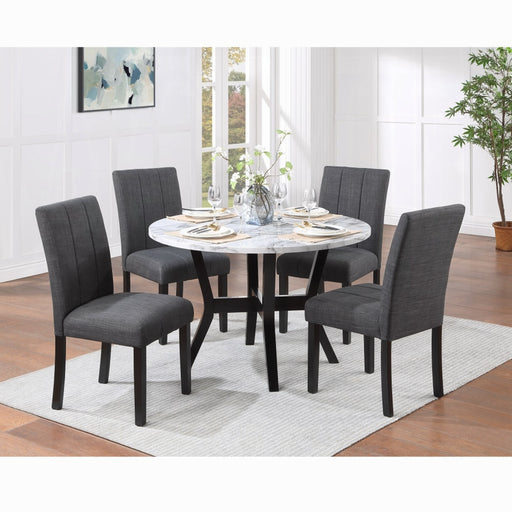 ACME Kusa 5PC Pack Dining Set W/Engineering Stone Top - Bed & Sofa Hub
