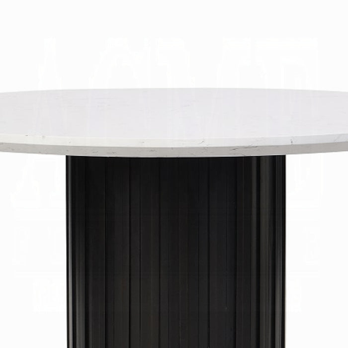 ACME Jaramillo Round Dining Table W/Engineered Marble Top