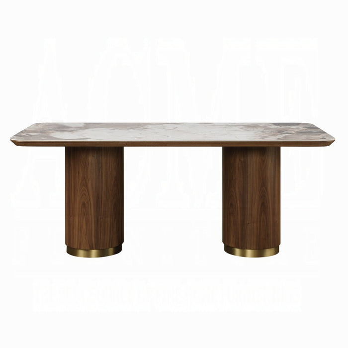 ACME Willene Dining Table W/Ceramic Top - Bed & Sofa Hub