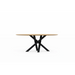 Maxima House Solid Oak Wood Dining Table Alisa with Metal Legs - Bed & Sofa Hub