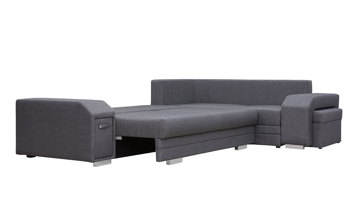Maxima House Sectional FULL XL Sleeper Sofa MAGNUS S with storage MIR042 - Bed & Sofa Hub