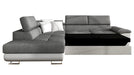 Maxima House Sectional FULL XL Sleeper Sofa AMADEO with storage MIR027 - Bed & Sofa Hub