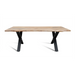 Maxima House Banur-110 Solid Wood Dining Table with Black Metal Legs - Bed & Sofa Hub