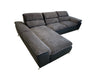 Maxima House Sectional sleeper Sofa LOCO with storage, Gray/ Black BEN070 - Bed & Sofa Hub