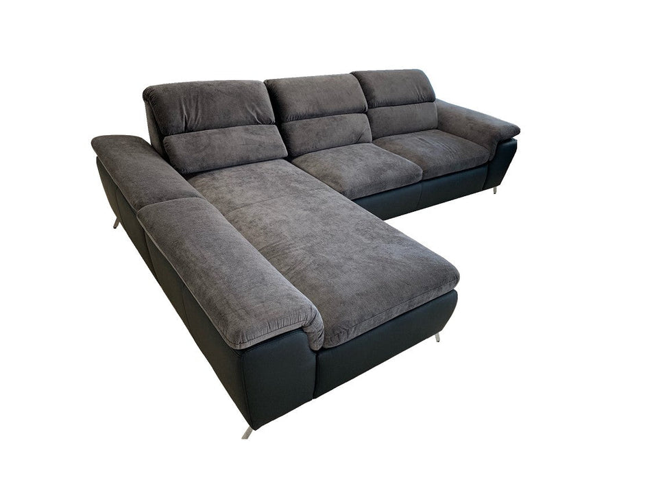 Maxima House Sectional sleeper Sofa LOCO with storage, Gray/ Black BEN070 - Bed & Sofa Hub