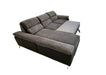 Maxima House Sectional sleeper Sofa LOCO with storage, Gray/ Black BEN070 - Bed & Sofa Hub