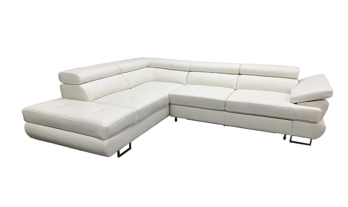 Maxima House LUTON Leather Sectional Sleeper Sofa BEN030 - Bed & Sofa Hub