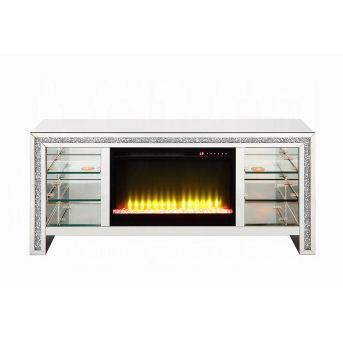 ACME Noralie Tv Stand W/Fireplace & Led - Bed & Sofa Hub