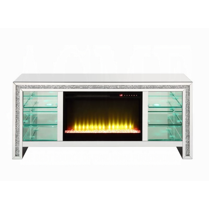 ACME Noralie Tv Stand W/Fireplace & Led - Bed & Sofa Hub