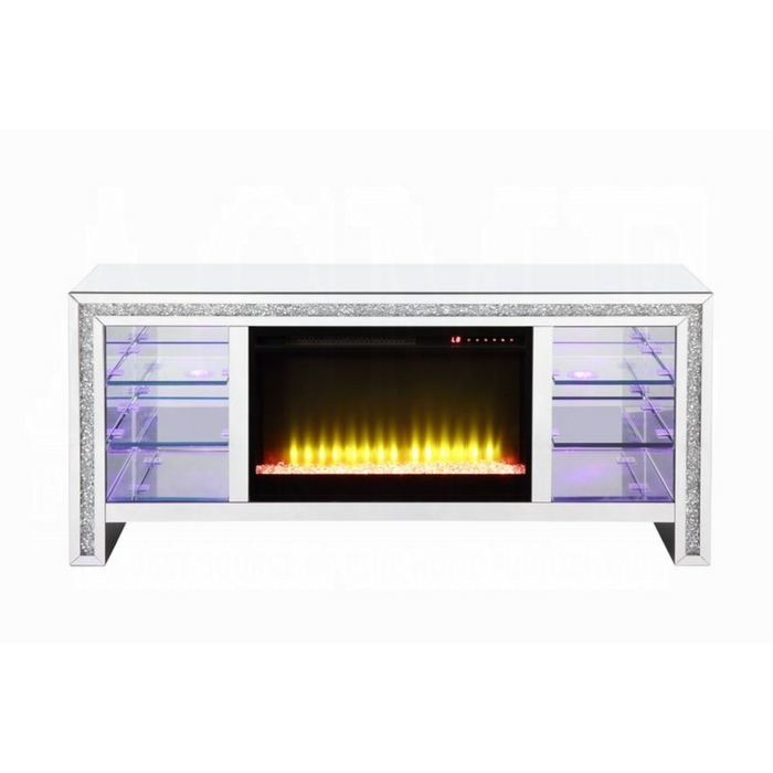 ACME Noralie Tv Stand W/Fireplace & Led - Bed & Sofa Hub