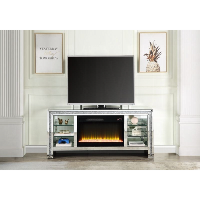 ACME Noralie Tv Stand W/Fireplace & Led - Bed & Sofa Hub