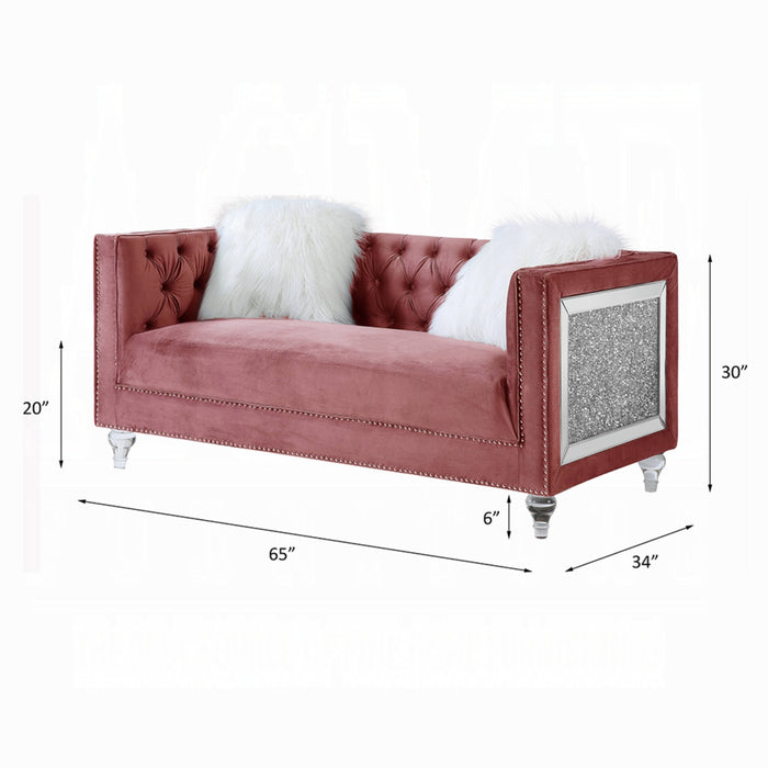 ACME Heibero II Loveseat W/2 Pillows - Bed & Sofa Hub