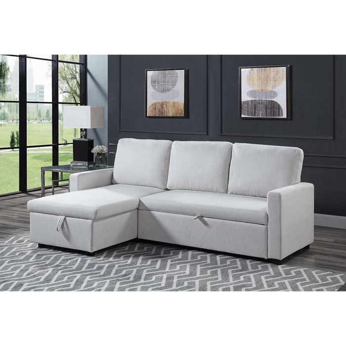 ACME Hiltons Sectional Sofa W/Sleeper & Storage - Bed & Sofa Hub