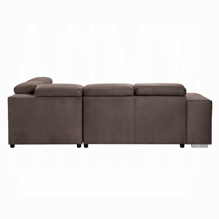 ACME Acoose Sectional Sofa W/Sleeper - Bed & Sofa Hub