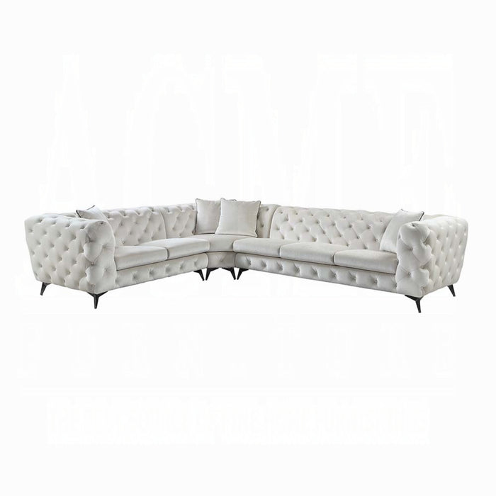 ACME Atronia Sectional Sofa W/4 Pillows - Bed & Sofa Hub