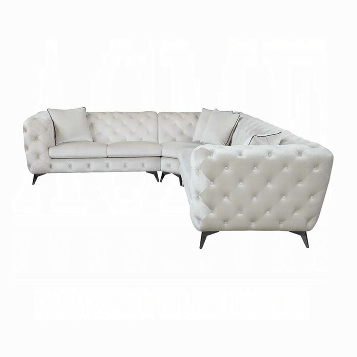 ACME Atronia Sectional Sofa W/4 Pillows - Bed & Sofa Hub