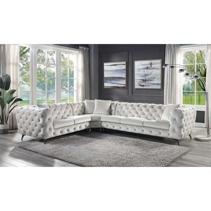 ACME Atronia Sectional Sofa W/4 Pillows - Bed & Sofa Hub
