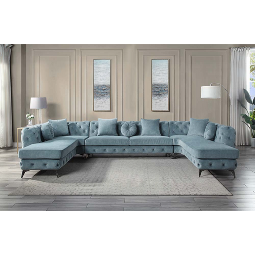 ACME Zerah Sectional Sofa W/7 Pillows - Bed & Sofa Hub