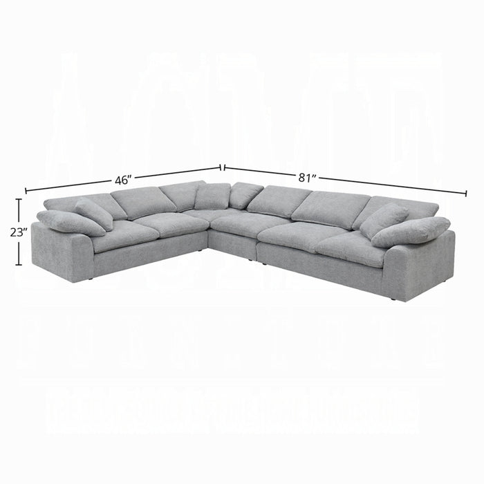 ACME Naveen Sectional Sofa W/6 Pillows - Bed & Sofa Hub
