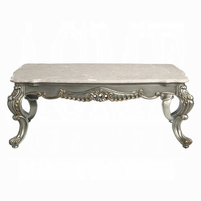 ACME Miliani Coffee Table W/Marble Top - Bed & Sofa Hub