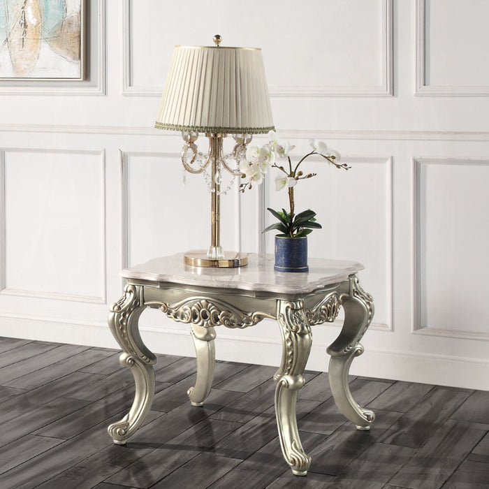 ACME Miliani End Table W/Marble Top - Bed & Sofa Hub