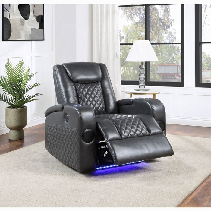 ACME Alair Power Motion Recliner W/Bluetooth, Wireless Charger & Cupholder - Bed & Sofa Hub