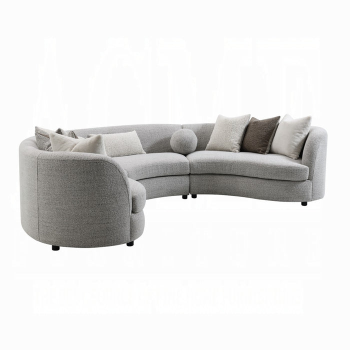 ACME Ivria Sectional Sofa W/9 Pillows - Bed & Sofa Hub