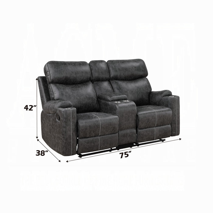 ACME Hirah Motion Loveseat w/Console & USB Port - Bed & Sofa Hub