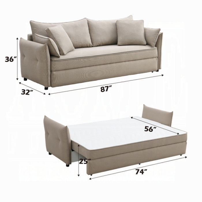 ACME Irina Sofa W/Sleeper - Bed & Sofa Hub