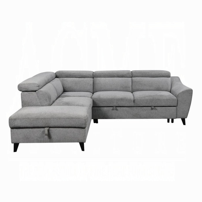ACME Wrenley Sectional Sofa W/Sleeper & Storage - Bed & Sofa Hub
