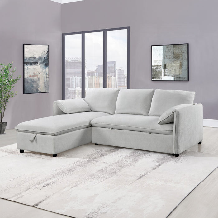 ACME Yaroslav Reversible Sectional Sofa W/Sleeper & Storage - Bed & Sofa Hub