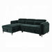 ACME Zadok Sectional Sofa W/Sleeper & Storage - Bed & Sofa Hub