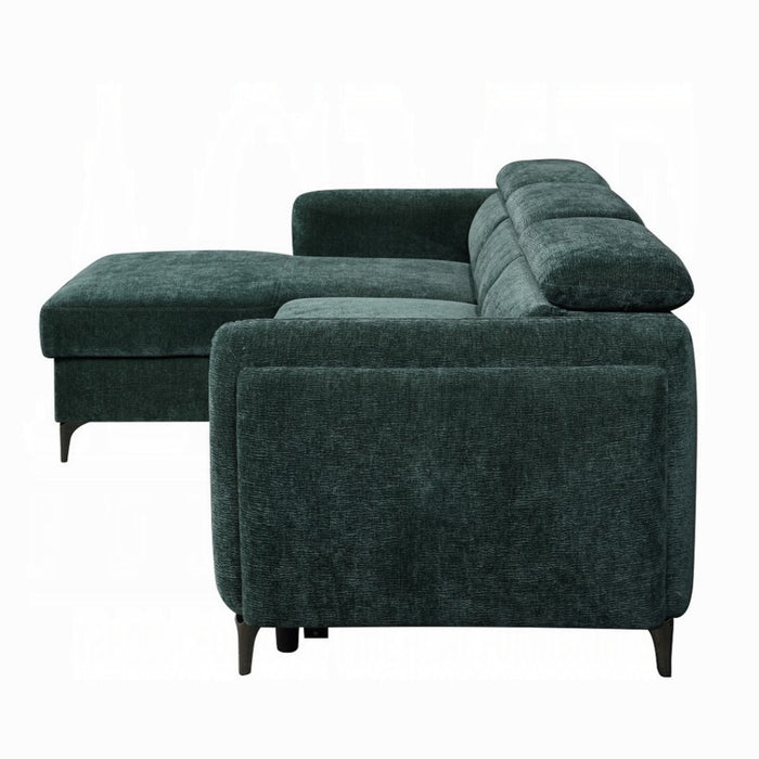ACME Zadok Sectional Sofa W/Sleeper & Storage - Bed & Sofa Hub