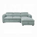 ACME Zavala Sectional Sofa W/Sleeper & Storage - Bed & Sofa Hub
