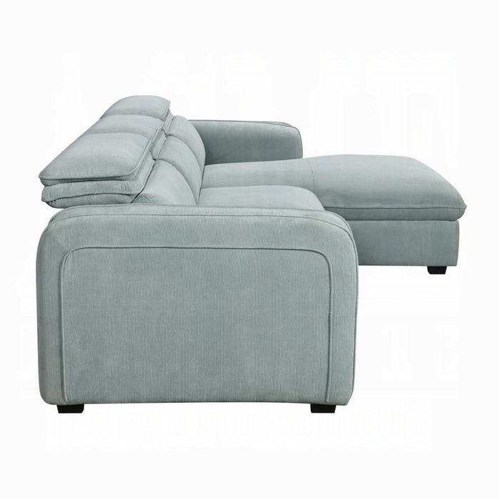 ACME Zavala Sectional Sofa W/Sleeper & Storage - Bed & Sofa Hub
