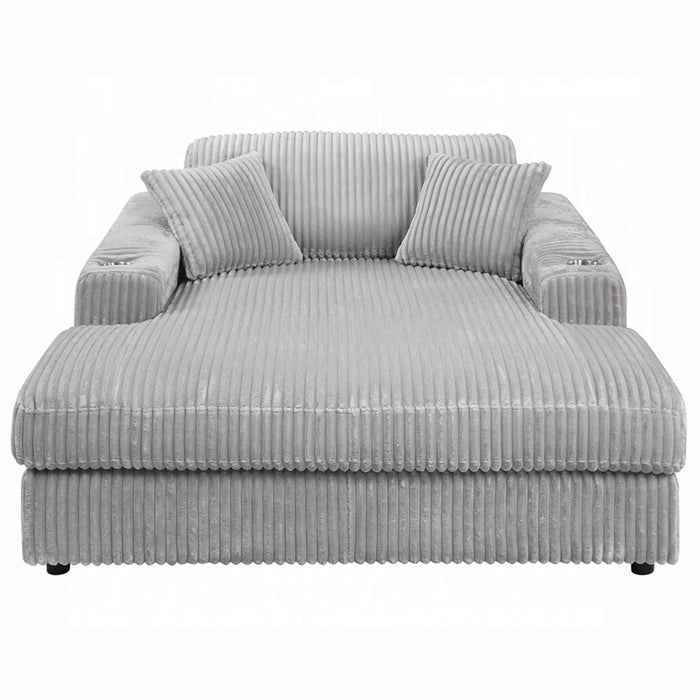 ACME Hilde Chaise w/2 Pillows - Bed & Sofa Hub