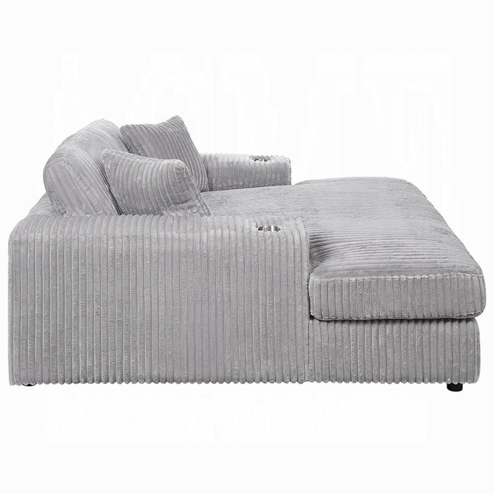 ACME Hilde Chaise w/2 Pillows - Bed & Sofa Hub