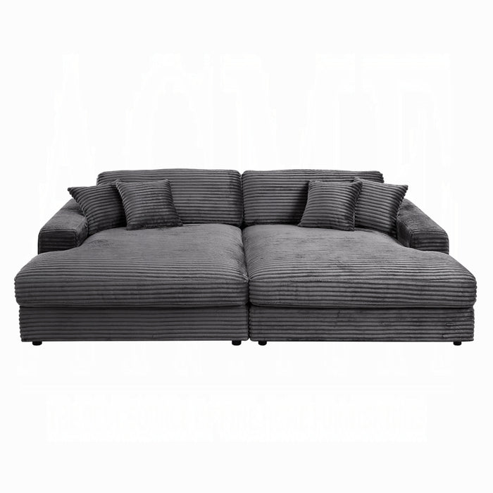 ACME Hilde Chaise w/2 Pillows - Bed & Sofa Hub