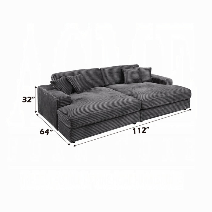 ACME Hilde Chaise w/2 Pillows - Bed & Sofa Hub