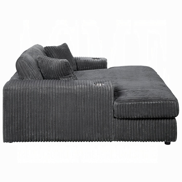 ACME Hilde Chaise w/2 Pillows - Bed & Sofa Hub