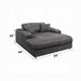 ACME Hilde Chaise w/2 Pillows - Bed & Sofa Hub