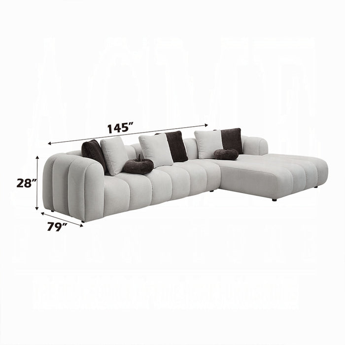 ACME Manilla Sectional Sofa w/8 Pillows - Bed & Sofa Hub